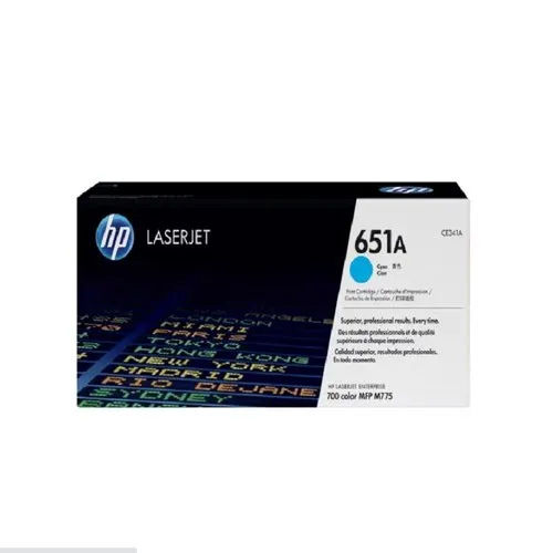 Blue Hp 651a Cyan Original Laserjet Toner Cartridge (Ce341a)