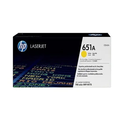 HP 651A Yellow Original LaserJet Toner Cartridge (CE342A)