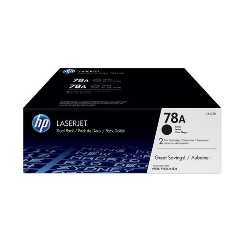 Hp 78A 2-Pack Black Original Laserjet Toner Cartridges (Ce278Af) For Use In: Printer