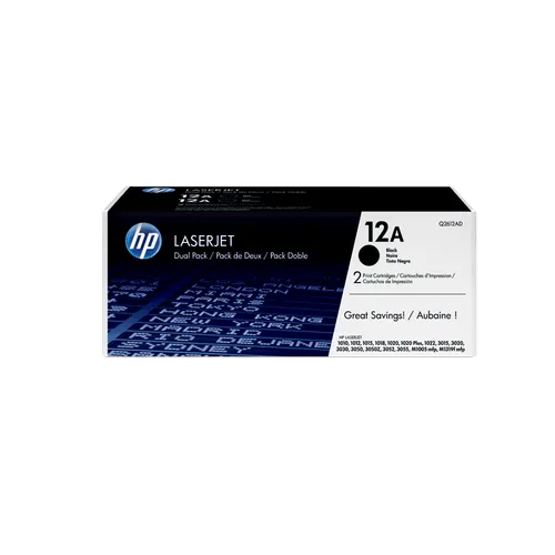 HP 12A 2-pack Black Original LaserJet Toner Cartridges