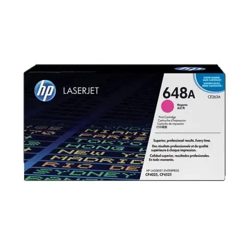 HP 648A Magenta Original LaserJet Toner Cartridge (CE263A)