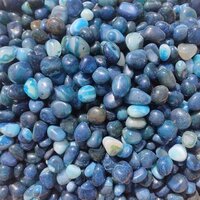 Bright Blue Onyx Gemstone Pebbles