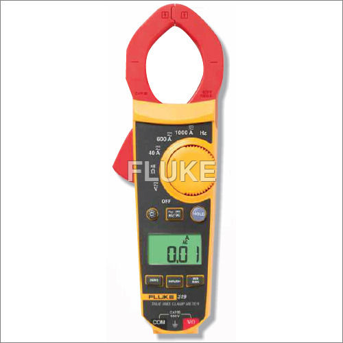 Fluke 319 Clamp Meters - Plastic, Different Sizes Available, Yellow | Digital Display for Industrial Use