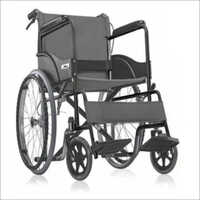 Basic Wheelchair Powder Coated Black with Dual Brakes System