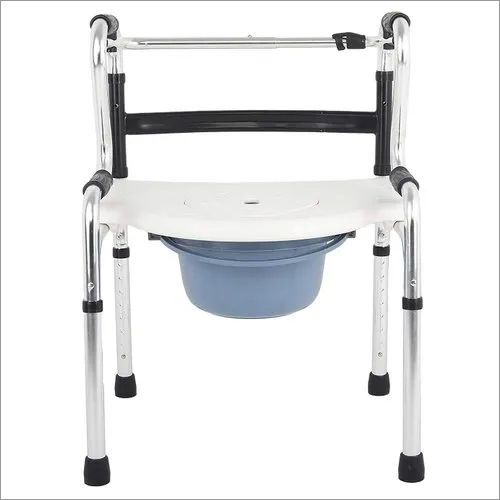 5 in 1 Walker Commode Chair Toilet Seat Raiser Bath Bench Toilet Safety Frame