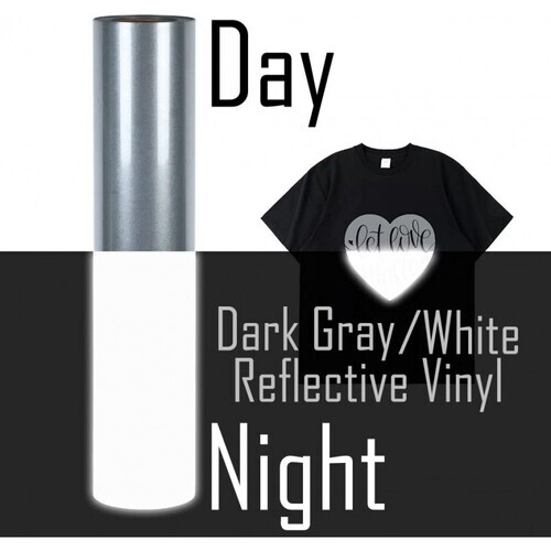 Dark gray Reflective heat transfer vinyl