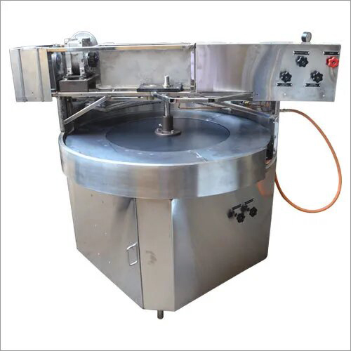 Silver Semi-Automatic Rotary Indexing Chapati Making Machine