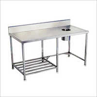 Dirty Dish Landing Table - Stainless Steel, Various Sizes | Silver Color, Durable For Canteens And Restaurants