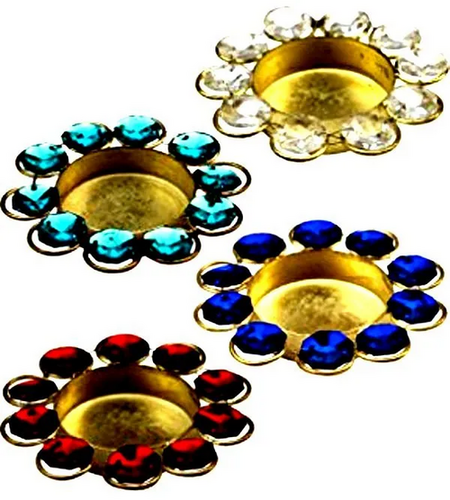 Golden Brass Diwali Gift Items  Candle Stand