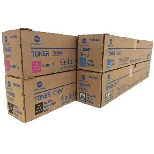 Black Konica Minolta Tn 321 Toner Cartridges Set