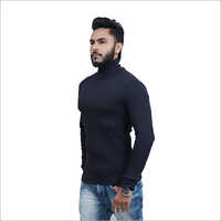 Navy Blue Full Sleeve Woolen T Shirt