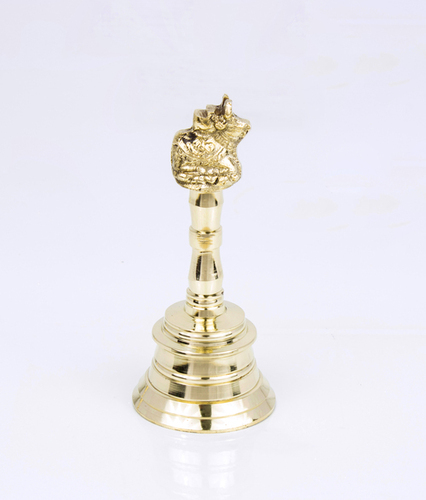 MODERN TRADITIONAL BRASS NAND GHANTI - Metal Brass Brass Plating | Hinduism Theme Elegant Finishing Decorative Art Piece