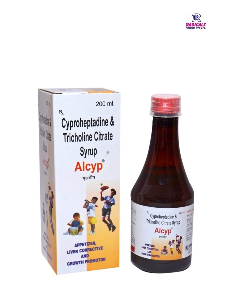 Cyproheptadine Hydrochloride And Tricholine Citrate Syrup General Medicines