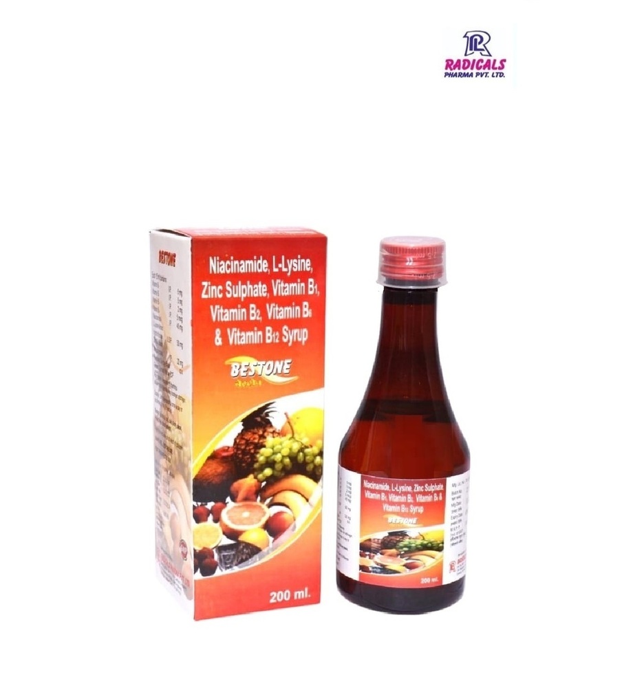 Multivitamin Niacinamide L Lysine Zinc Sulphate Syrup - 100ml & 200ml Liquid Increase Immunity | As Per Physician Dosage Dry Place Storage