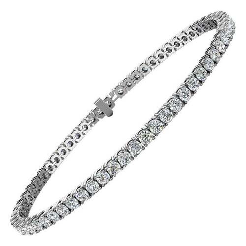 White Gold Tennis Bracelet Lab Grown Diamond