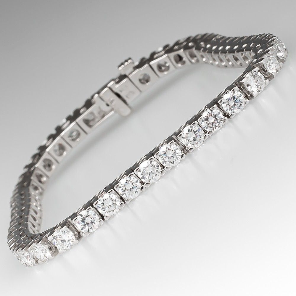 White Gold Tennis Bracelet Lab Grown Diamond