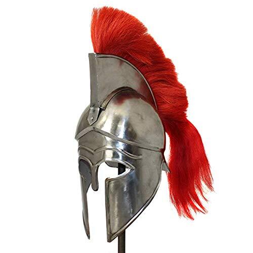 NauticalMart Antique Replica Corinthian Red Plume Armor Helmet