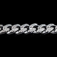 White Diamond Round Cuban Tennis Bracelet