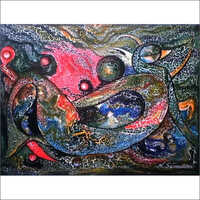 Multicolor 17x13 Inch Acrylic Canvas Painting