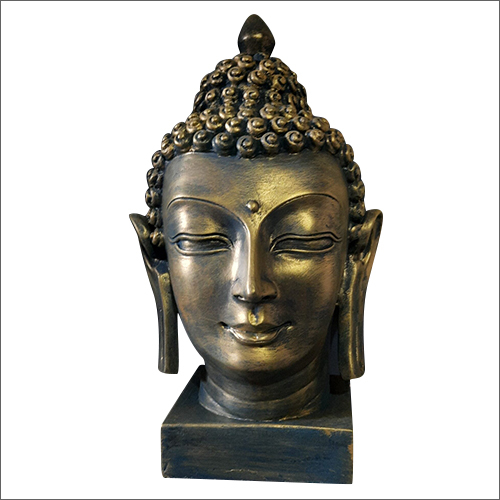 Durable 1.5 Feet Fiberglass Buddha Head Statue