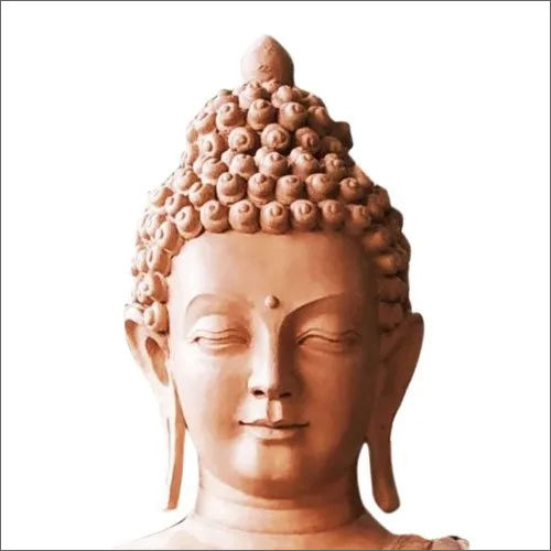 Durable 15 Inch Frp Buddha Head Statue