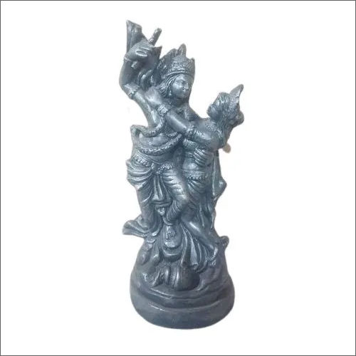 Metallic Grey Frp Radha Krishna Sculpture