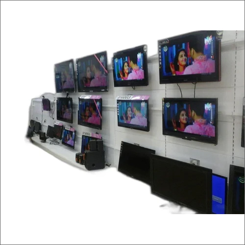 White Lcd Tv Display Rack