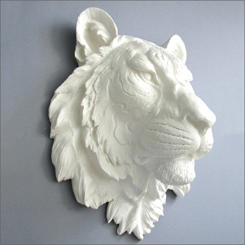 White 3 Feet Frp Animals Statue For Wall Decor