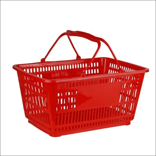 Red Ngio Hand Plastic Basket