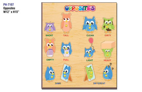 Opposites (Educational  Wooden Tray )