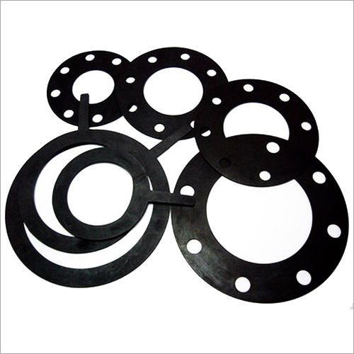 Black Rubber Flange Gasket - Round Shape, Various Sizes Available | High Purity Material, Suitable for Chemical, Pharmaceutical, Oil & Gas Industries