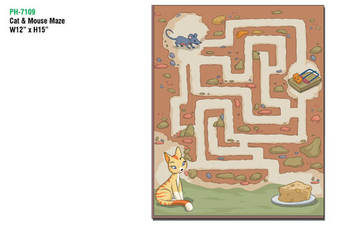 Cat and Mouse Maze (Educational Wooden Tray)
