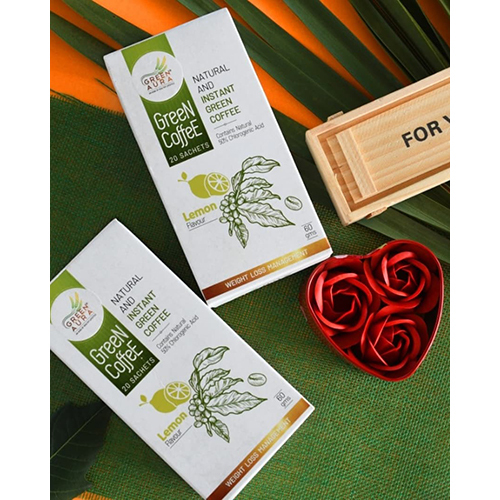 Green Aura Instant Green coffee Lemon Flavor By Herbeno Foods Pvt Ltd.