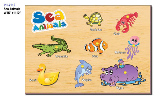 Sea Animals (Educational Wooden Tray) Manufacturer,Supplier in Delhi,India