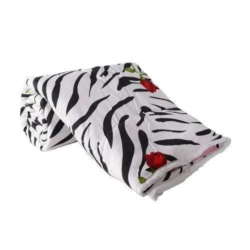 Reversible Ac Blanket - Poly Cotton, Double Bed Size 2.16L x 1.4W Meters, Multicolor Striped Design