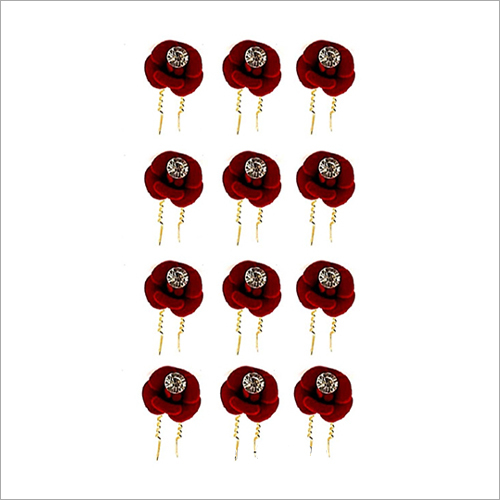 Flower Hair Pins With Dimond