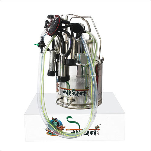 Silver Stainless Steel Milking Machine