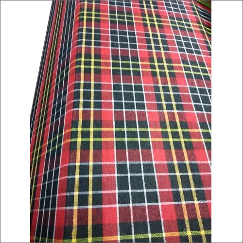 Multi Check Poly Cotton Mattress Fabric