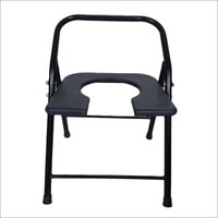 Black Folding Commode Chair