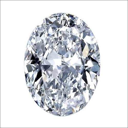 White Oval Shape Diamond