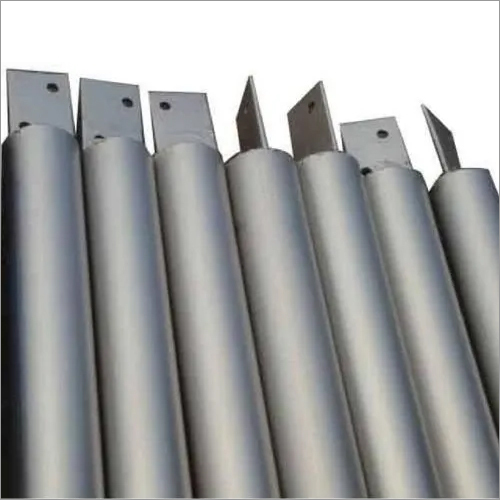Industrial GI Earthing Electrode - GI Material, Round Shape, Silver Color | Polished Surface, Industrial Application, Electric Function, Warranty Included