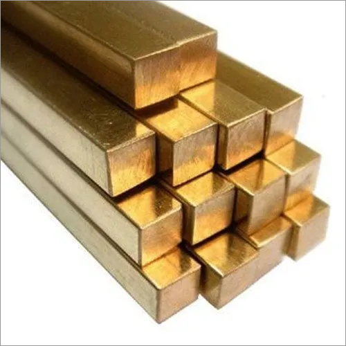 Brass Square Rod - Brass Different Sizes Available Golden Color Polished Surface Finishing | Alloy Material Ideal for Industrial Applications