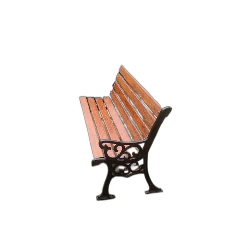 Brown-Black Cast Iron Garden Bench