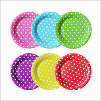 Premium Designed Paper Dish - Disposable Paper Plate, Multicolor Printed Pattern | Cold & Heat Resistant, Use And Throw For Residential & Commercial Use