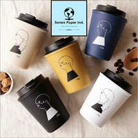 Multicolor Printed Paper Coffee Glass