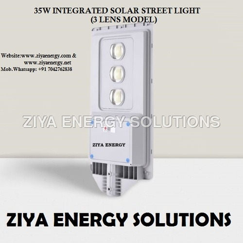 35W INTEGRATED SOLAR STREET LIGHT (3 LENS MODEL)