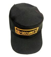 Security Guard Cap - Cotton Fabric, Unisex Size, Black And Blue Colors | Quick Dry, Washable, Eco-friendly Design, High Tear Strength