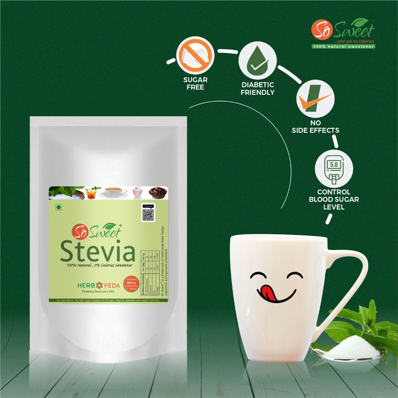 So Sweet Stevia Powder 250 gm