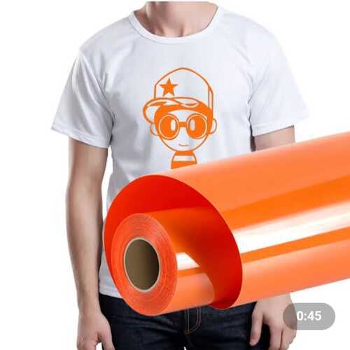 20 Inch neon orange heat transfer vinyl roll used for t-shirt