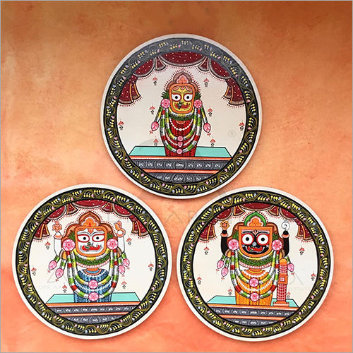 Light Weight Set Of 3 Lord Jagannath Wall Decor Plate